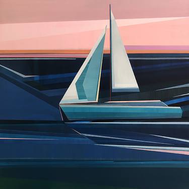Print of Abstract Sailboat Paintings by Shilo Ratner