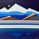 Full Moon over Mountains by Shilo Ratner