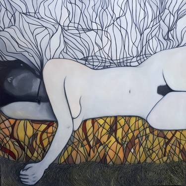 Original Expressionism Nude Paintings by Cecilia Hine-Bouwman