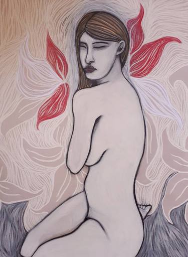 Original Nude Drawings by Cecilia Hine-Bouwman