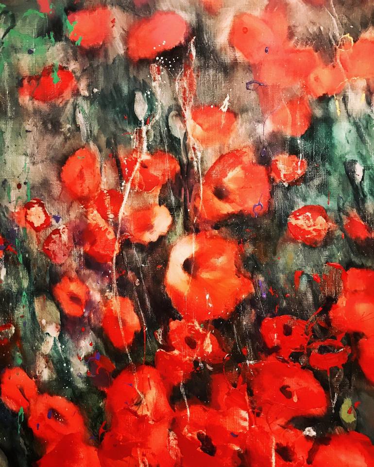 Original Impressionism Floral Painting by Yulia Volkonskaya