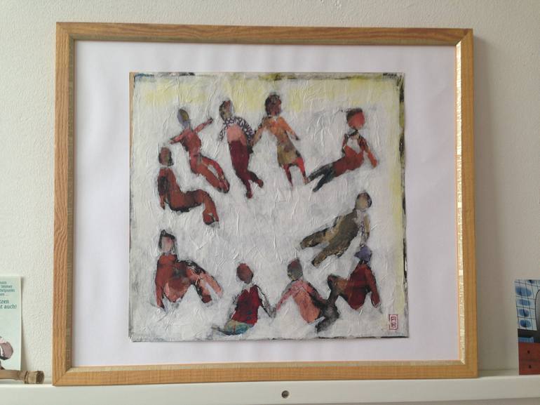 Original Abstract Expressionism Children Collage by Annette Boedts