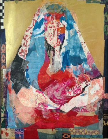 Original Abstract Expressionism Women Collage by Annette Boedts