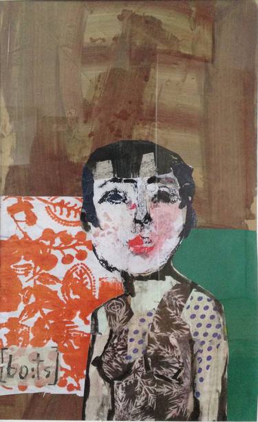 Original Expressionism Women Collage by Annette Boedts