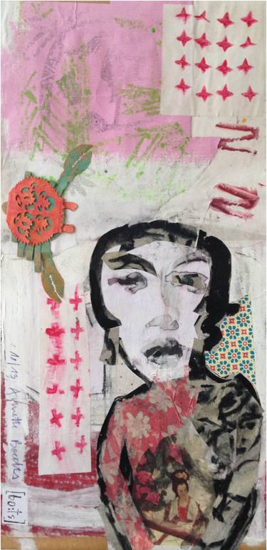 Original Figurative Women Collage by Annette Boedts