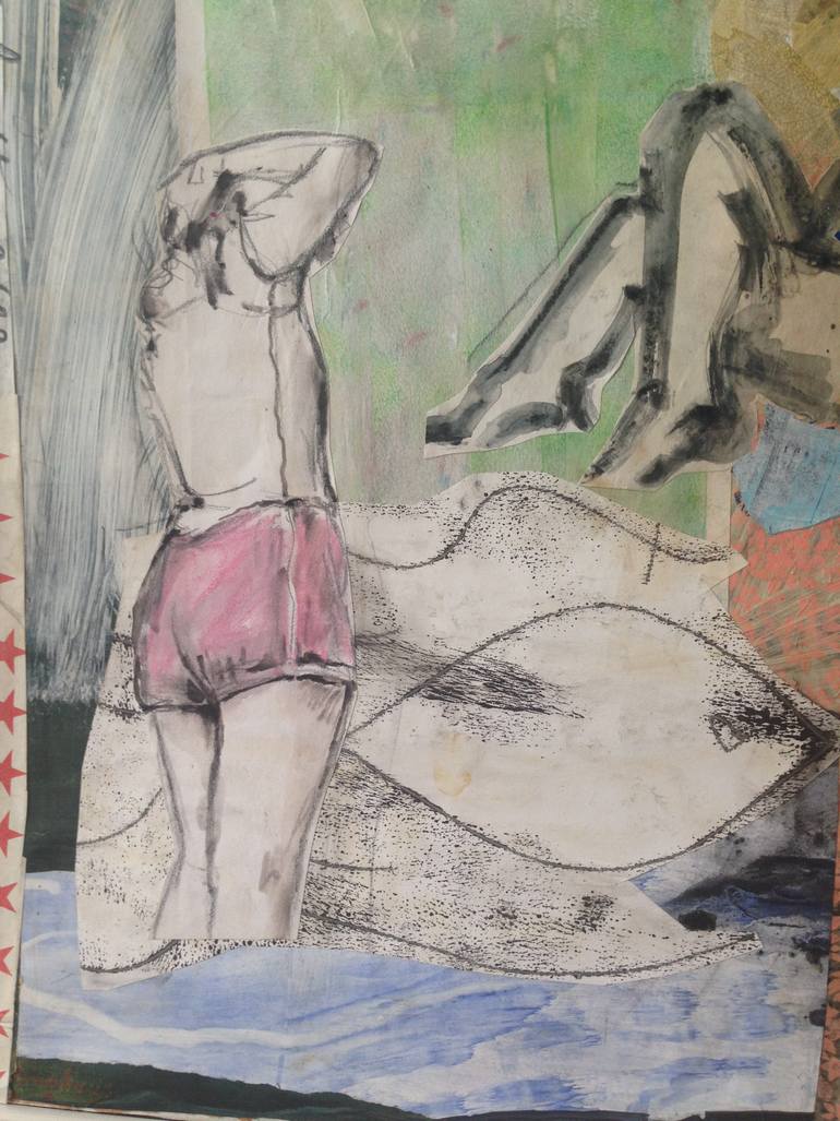 Original Expressionism Women Collage by Annette Boedts