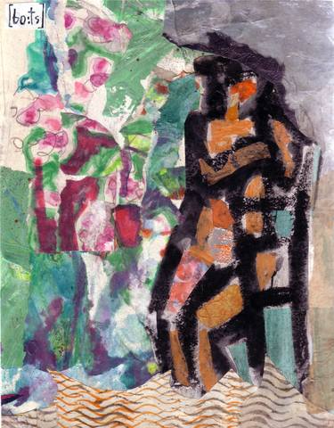 Original Expressionism Women Collage by Annette Boedts