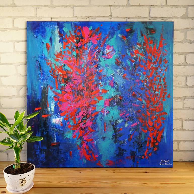 Original Abstract Expressionism Abstract Painting by Anna Selina