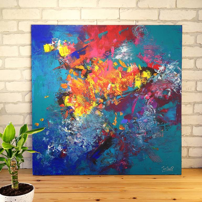 Original Abstract Expressionism Abstract Painting by Anna Selina