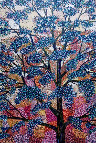 Original Impressionism Tree Paintings by Roz Edwards