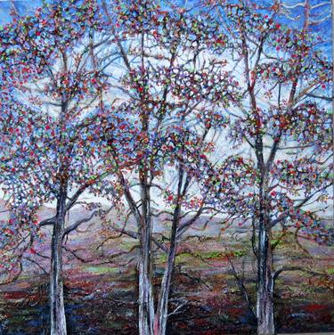Original Impressionism Tree Paintings by Roz Edwards