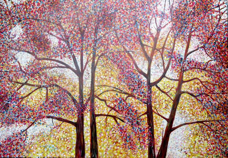 Trees 3 Painting by Roz Edwards | Saatchi Art