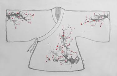 contemporary - oriental - ink - plum blossom dress thumb