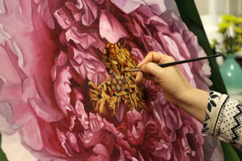 Original Floral Painting by Zhaohui Yang