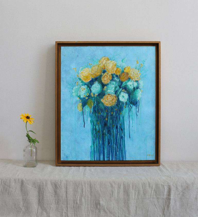 Original Floral Painting by Zhaohui Yang