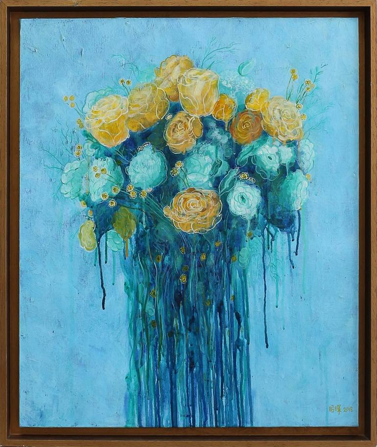 Original Floral Painting by Zhaohui Yang