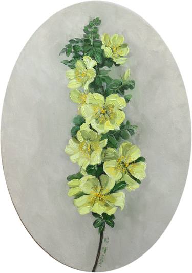 Original Art Deco Floral Paintings by Zhaohui Yang