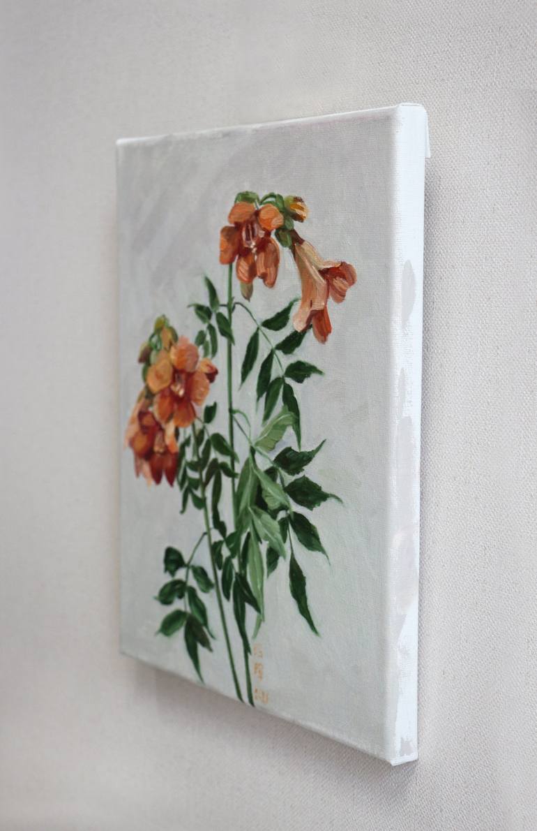 Original Art Deco Floral Painting by Zhaohui Yang