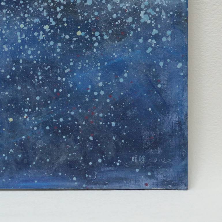 Original Abstract Outer Space Painting by Zhaohui Yang