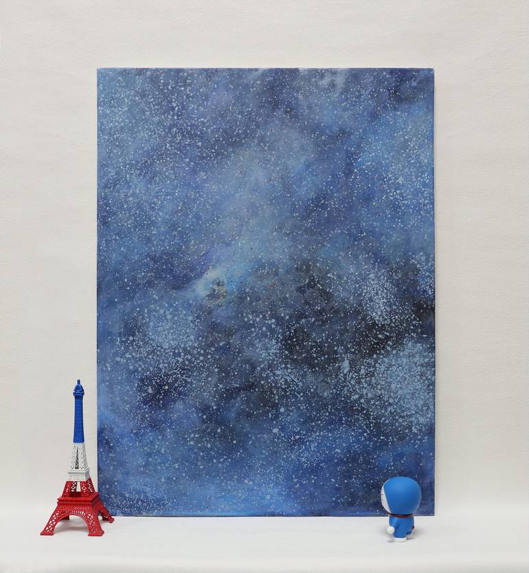 Original Abstract Outer Space Painting by Zhaohui Yang