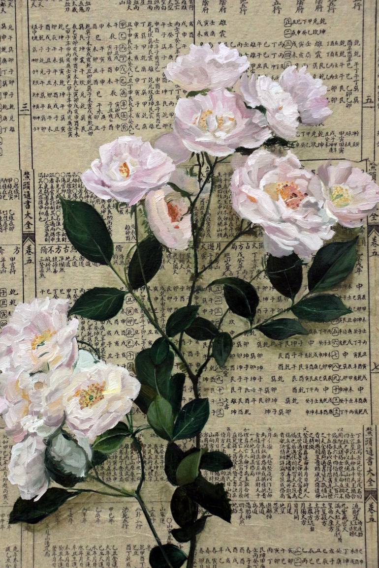 Original Contemporary Floral Painting by Zhaohui Yang