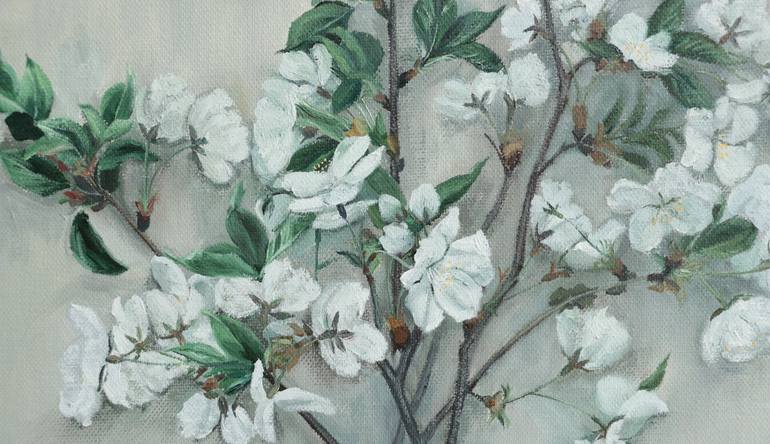 Original Fine Art Floral Painting by Zhaohui Yang