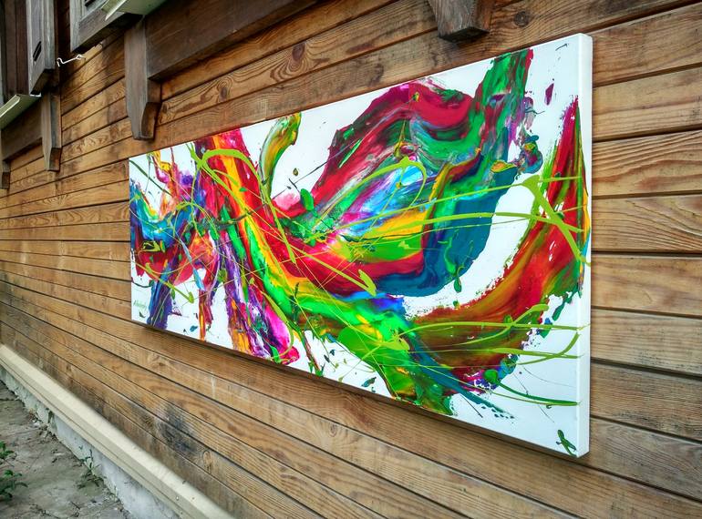 Original Fine Art Abstract Painting by Andrey Visokinsky