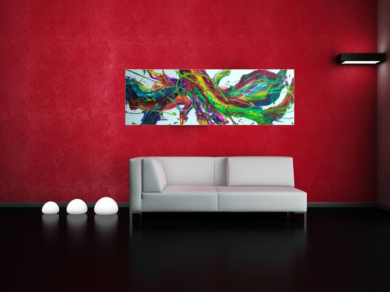 Original Fine Art Abstract Painting by Andrey Visokinsky