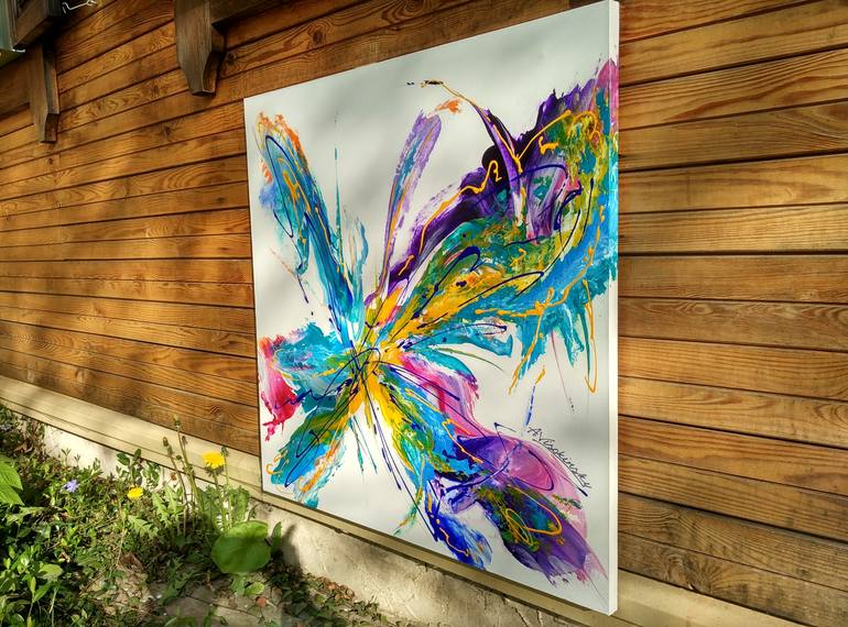 Original Fine Art Abstract Painting by Andrey Visokinsky