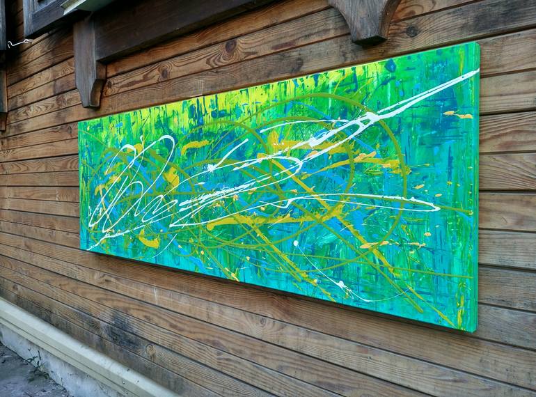 Original Fine Art Abstract Painting by Andrey Visokinsky