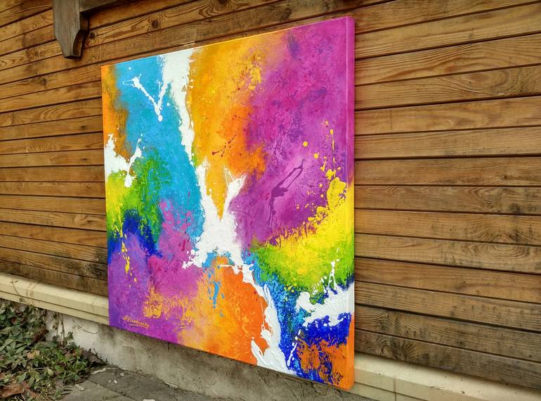 Original Fine Art Abstract Painting by Andrey Visokinsky