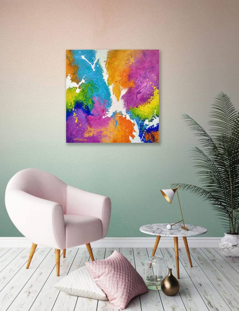 Original Fine Art Abstract Painting by Andrey Visokinsky