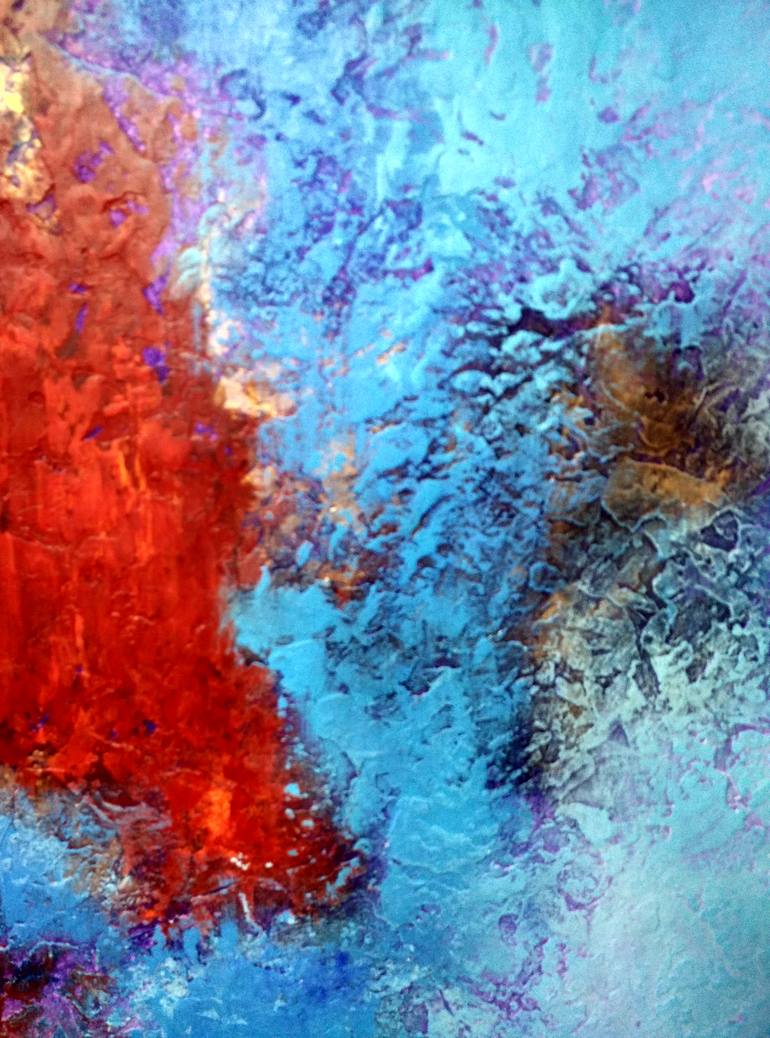 Original Fine Art Abstract Painting by Andrey Visokinsky