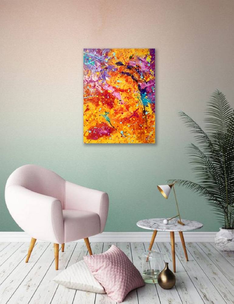 Original Fine Art Abstract Painting by Andrey Visokinsky