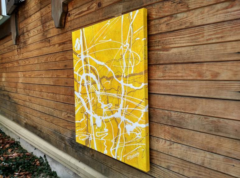 Original Fine Art Abstract Painting by Andrey Visokinsky