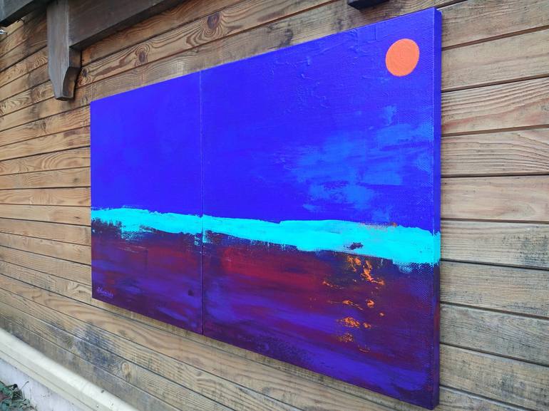 Original Fine Art Abstract Painting by Andrey Visokinsky