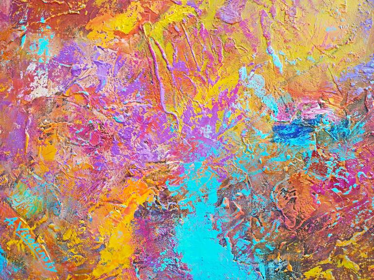 Original Fine Art Abstract Painting by Andrey Visokinsky