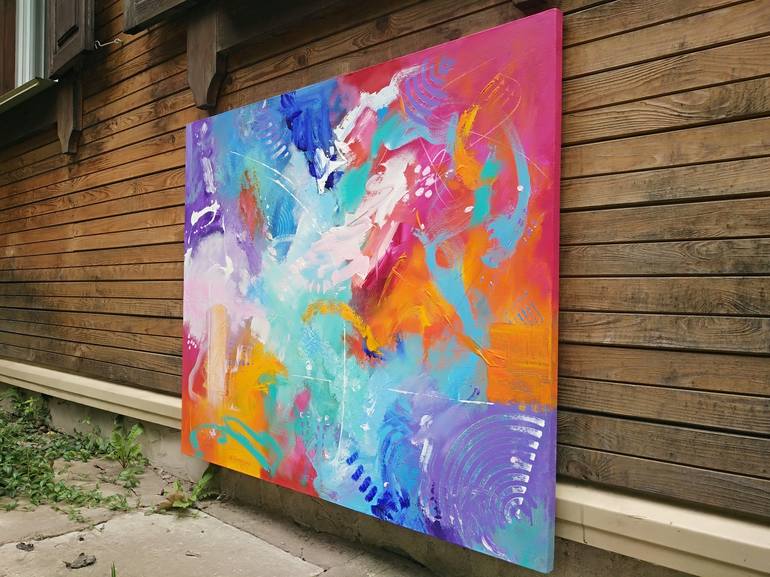 Original Fine Art Abstract Painting by Andrey Visokinsky