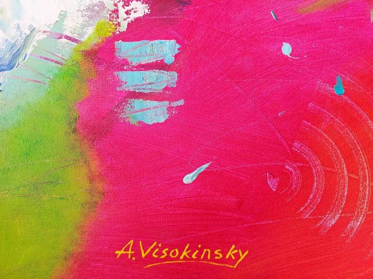 Original Abstract Expressionism Abstract Painting by Andrey Visokinsky