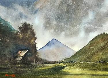 Original Fine Art Landscape Paintings by SAURABH KUMAR PRAMANIK