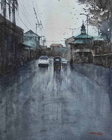 Print of Fine Art Cities Paintings by SAURABH KUMAR PRAMANIK