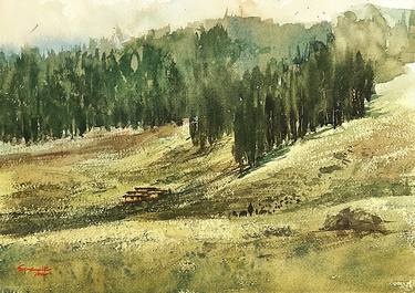 Original Fine Art Landscape Paintings by SAURABH KUMAR PRAMANIK