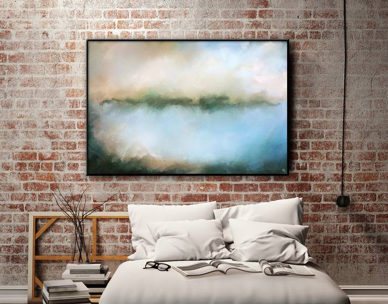 Original Abstract Landscape Mixed Media by Francesca Borgo