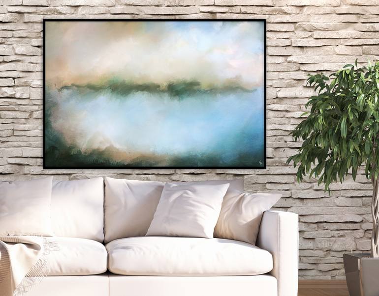 Original Abstract Landscape Mixed Media by Francesca Borgo