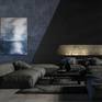 Blue white landscape painting in a luxury interior