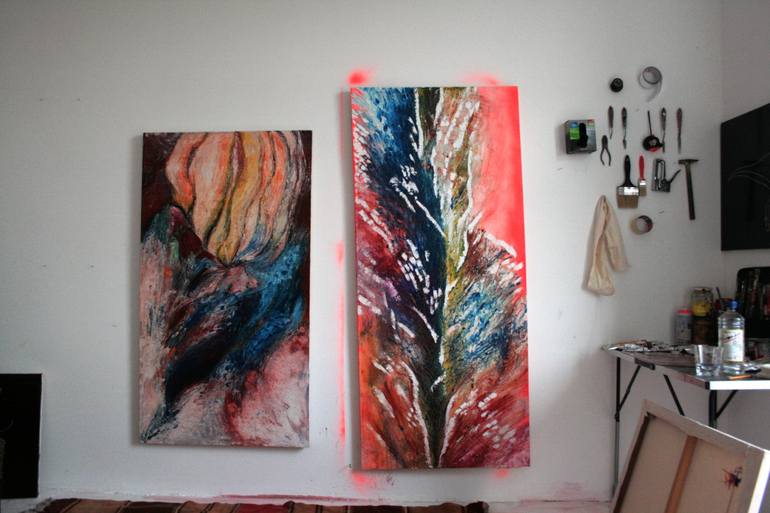 Original Expressionism Abstract Painting by Julia Frenyo