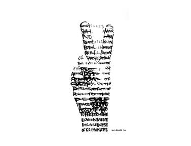 First Amendment (Peace Sign) - Limited Edition Screen Print thumb