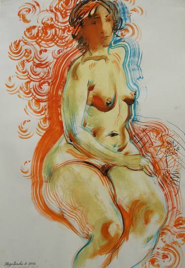 Print of Fine Art Nude Paintings by Nataliia Zhuravlova
