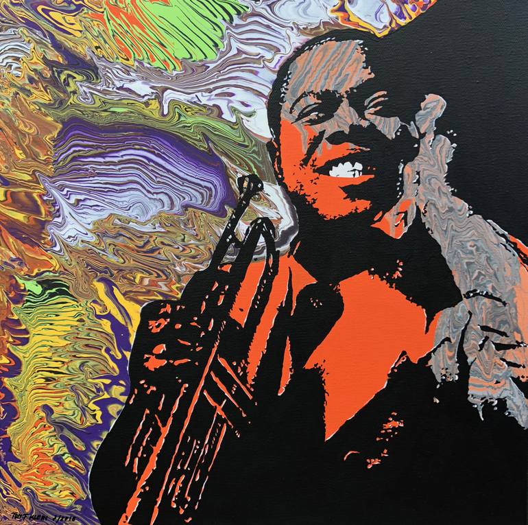 Louis Armstrong Painting by Tom F Klein | Saatchi Art
