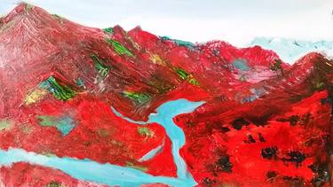 Print of Abstract Landscape Paintings by Priti Biscuitwala